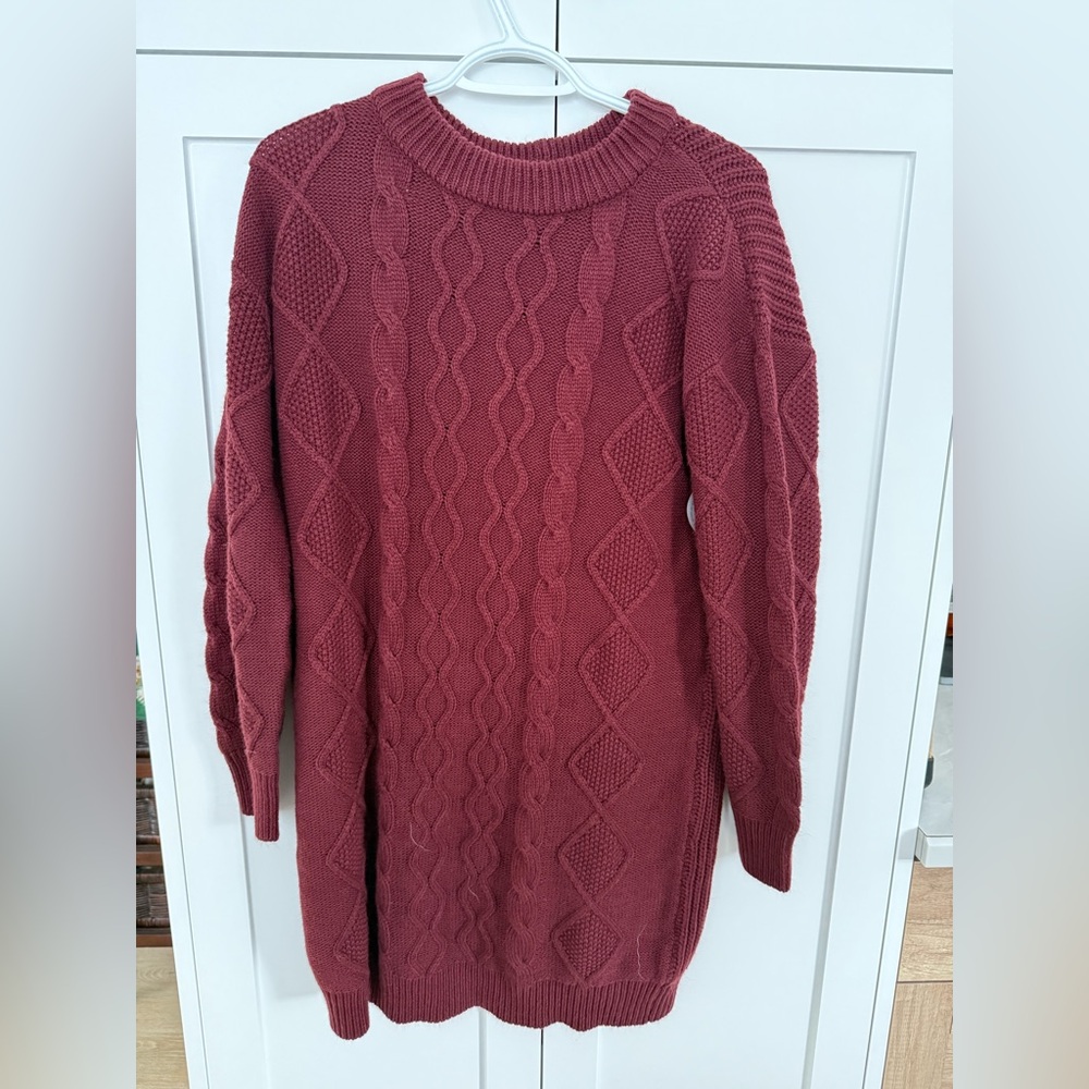 Red sweater dress